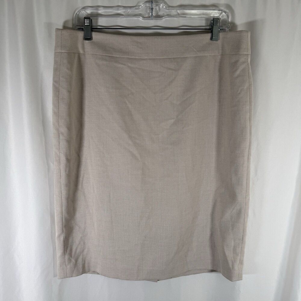 New Ann Taylor Factory Skirt Women's 12 Off White Zip Back Pocketless